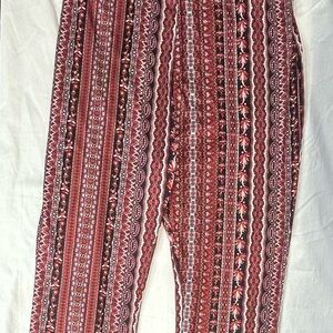 SHEIN Red Patterned Pants
